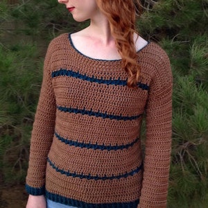 Crochet Sweater Pattern — Adalyn Pullover, beginner crochet sweater, crochet top pattern, easy crochet sweater, crochet wearables