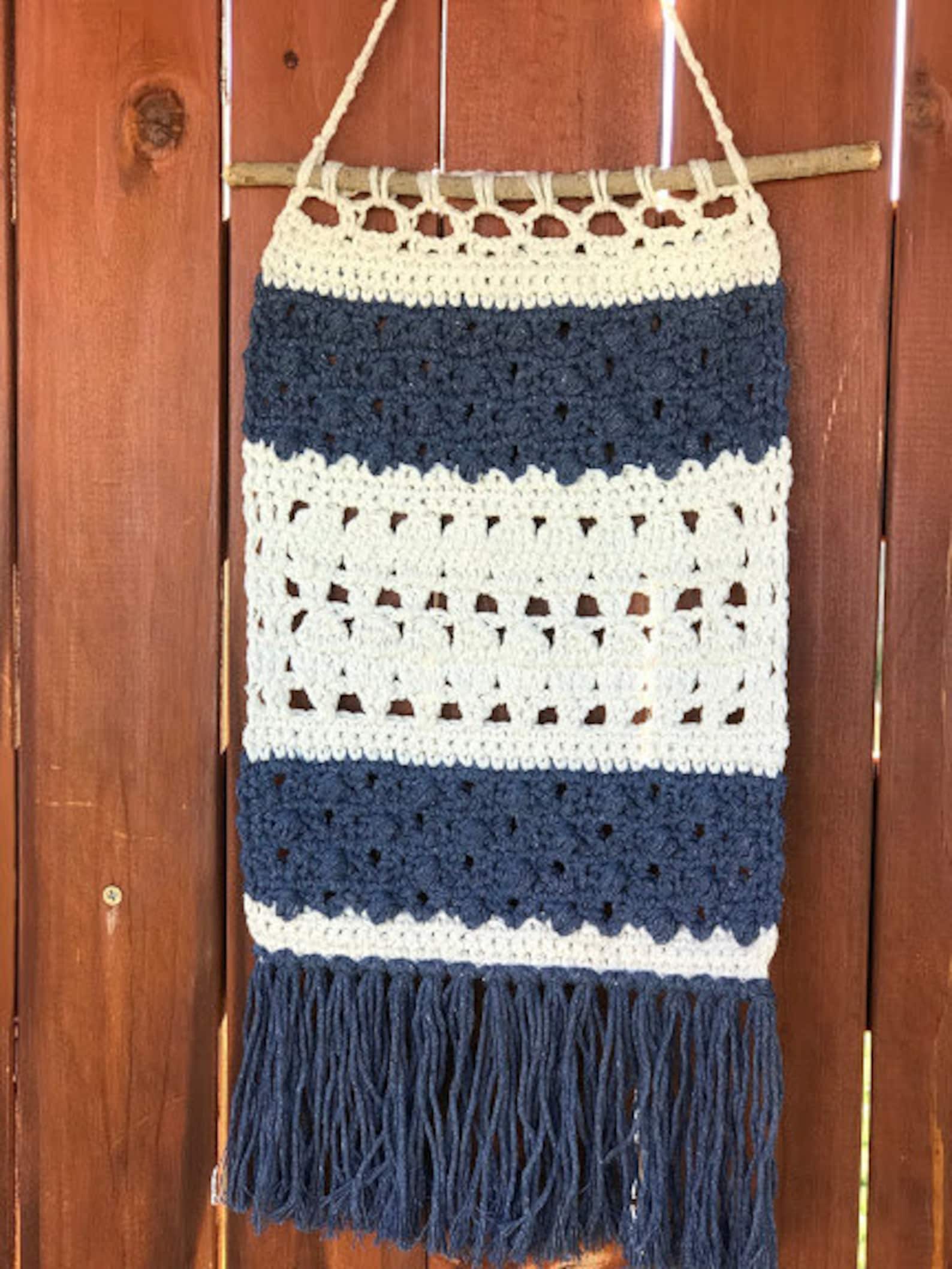 Boho Crochet Wall Hanging Crochet Home Decor Crochet Wall Etsy