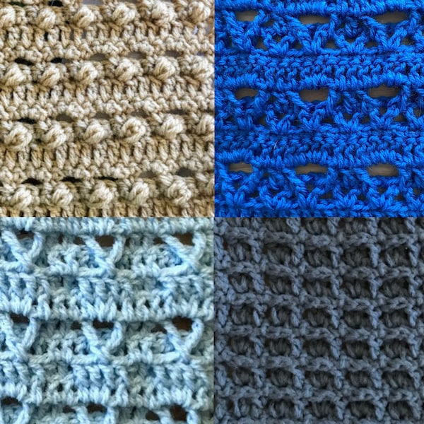 Interesting Raised Crochet Stitches — crochet stitch dictionary, textured crochet stitches, unique crochet stitch patterns, post stitches