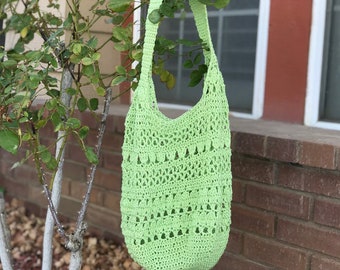 March Market Bag Crochet pattern, Eco-Friendly Cotton Crochet Market Tote, Easy Crochet Purse Pattern,