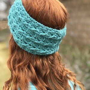 PDF Crochet Pattern: Alicia Ear Warmer Crochet Pattern, crochet headband pattern, crochet ear warmer, crochet headwrap, women's crochet image 2
