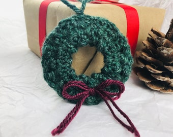 Motif d'ornement couronne au crochet - décoration couronne de Noël, décorations de Noël au crochet, décorations de Noël, téléchargement numérique PDF
