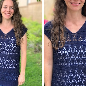 Lunar Lace Crochet Top — crochet top pattern, crochet tank top pattern, crochet summer top, crochet lace top, women&#39;s crochet pattern
