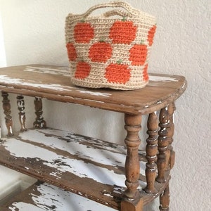 Crochet Pumpkin Basket PatternFall crochet basket, crochet Fall decoration, crochet home decor, easy crochet basket, tapestry crochet imagem 6