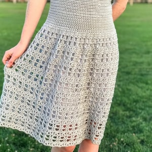 Parisian Dress Crochet Pattern Women's Crochet Summer Dress With Plus ...