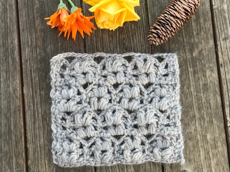 Unique Crochet Puff Stitch Patterns — fall crochet patterns, puff stitches, Thanksgiving crochet stitches, crochet stitch dictionary image 5