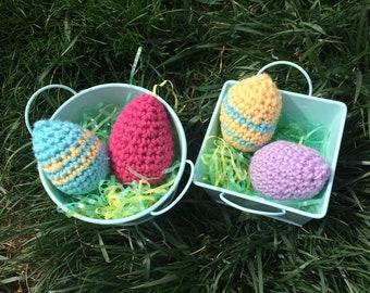 PDF Crochet Pattern: Crochet Easter Eggs Pattern - crochet pour Pâques, modèles de printemps au crochet, modèles de décoration pour la maison au crochet