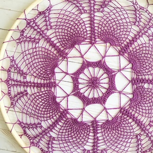 Lace Mandala Crochet Pattern, Crochet Mandala Wall Hanging Pattern, Crochet Mandala Doily Small & Large - PDF DOWNLOAD