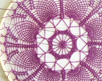 Lace Mandala Crochet Pattern, Crochet Mandala Wall Hanging Pattern, Crochet Mandala Doily Small & Large - PDF DOWNLOAD