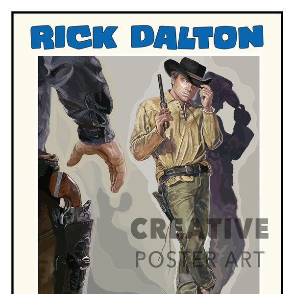 Nebraska Jim Poster,Rick Dalton Movie Poster,Dalton Movie Print,Once Upon A Time In Hollywood Poster