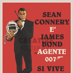 You Only Live Twice Poster: Italian James Bond Art (Digital Download)