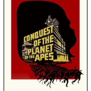 Conquest of the Planet of the Apes Poster: Sci-Fi Wall Art (Digital Download)