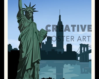 Statue of Liberty Poster: New York Travel Print
