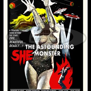 Sci-Fi Movie Poster: The Astounding She-Monster Film (Digital Download)