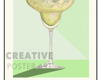 Plakat z koktajlem Mojito: Ręcznie rysowana sztuka barowa