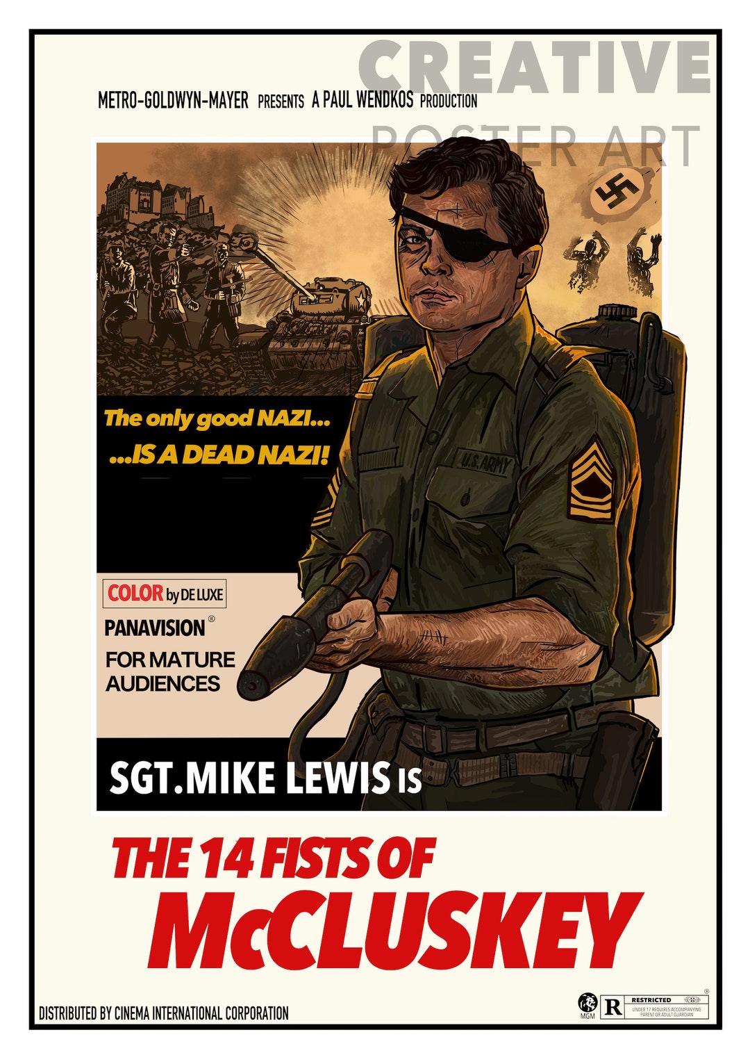 The 14 Fists of Mccluskey Poster, Rick Dalton Poster, Rick Dalton Movie