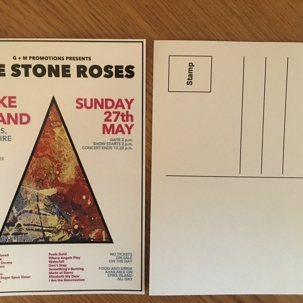 Spike Island/Stone Roses Postcard | Spike Island Postcard, Home Decor, Spike Island Mini Print, Stone Roses Postcard