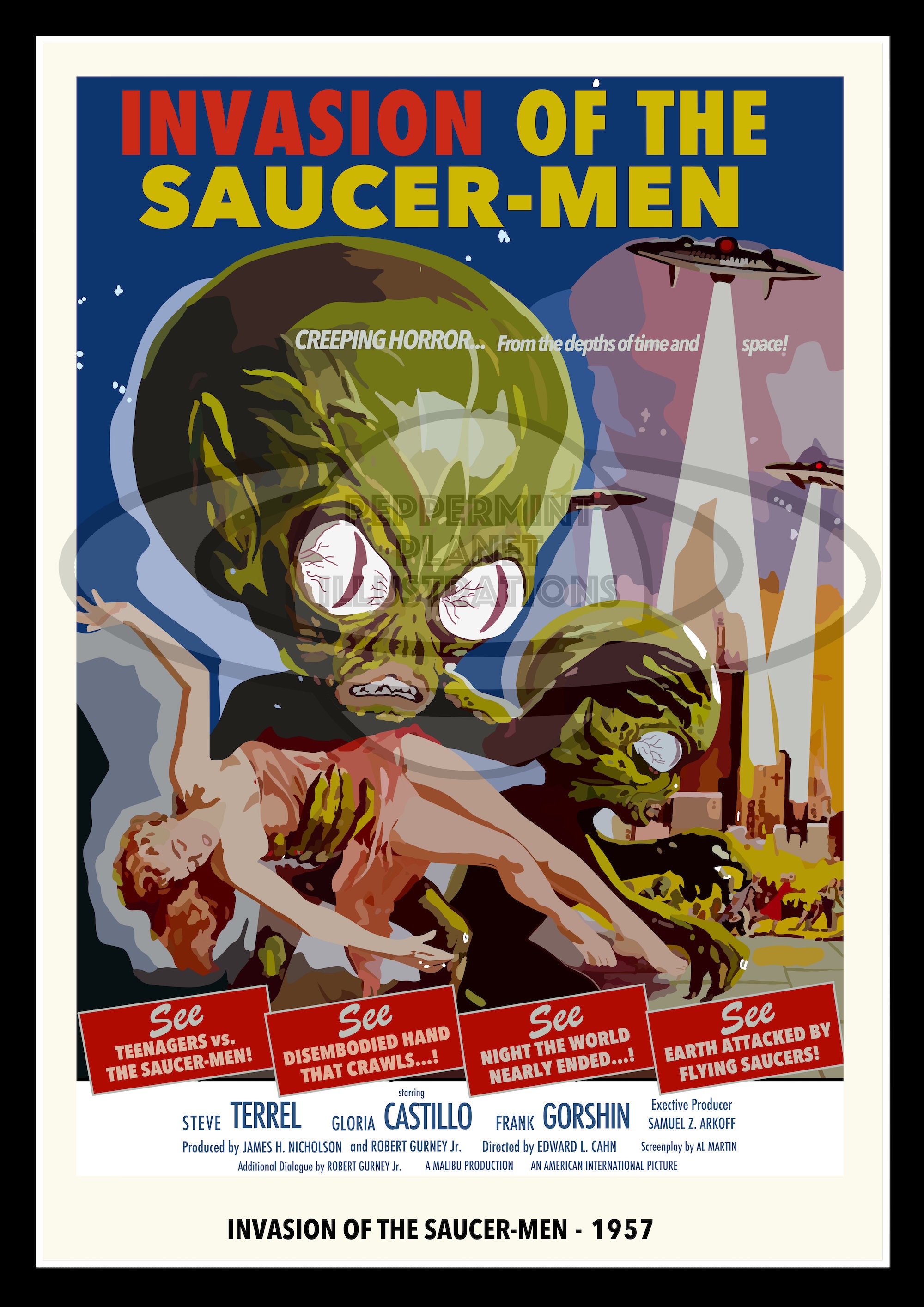 Retro Sci-fi Movie Poster Set, Alien Films Art Print - Etsy