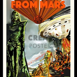 Devil Girl From Mars Movie Poster: Hand Drawn Retro Art (Digital Download)