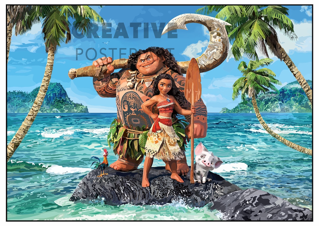 アメリカディズニー モアナ 印刷物