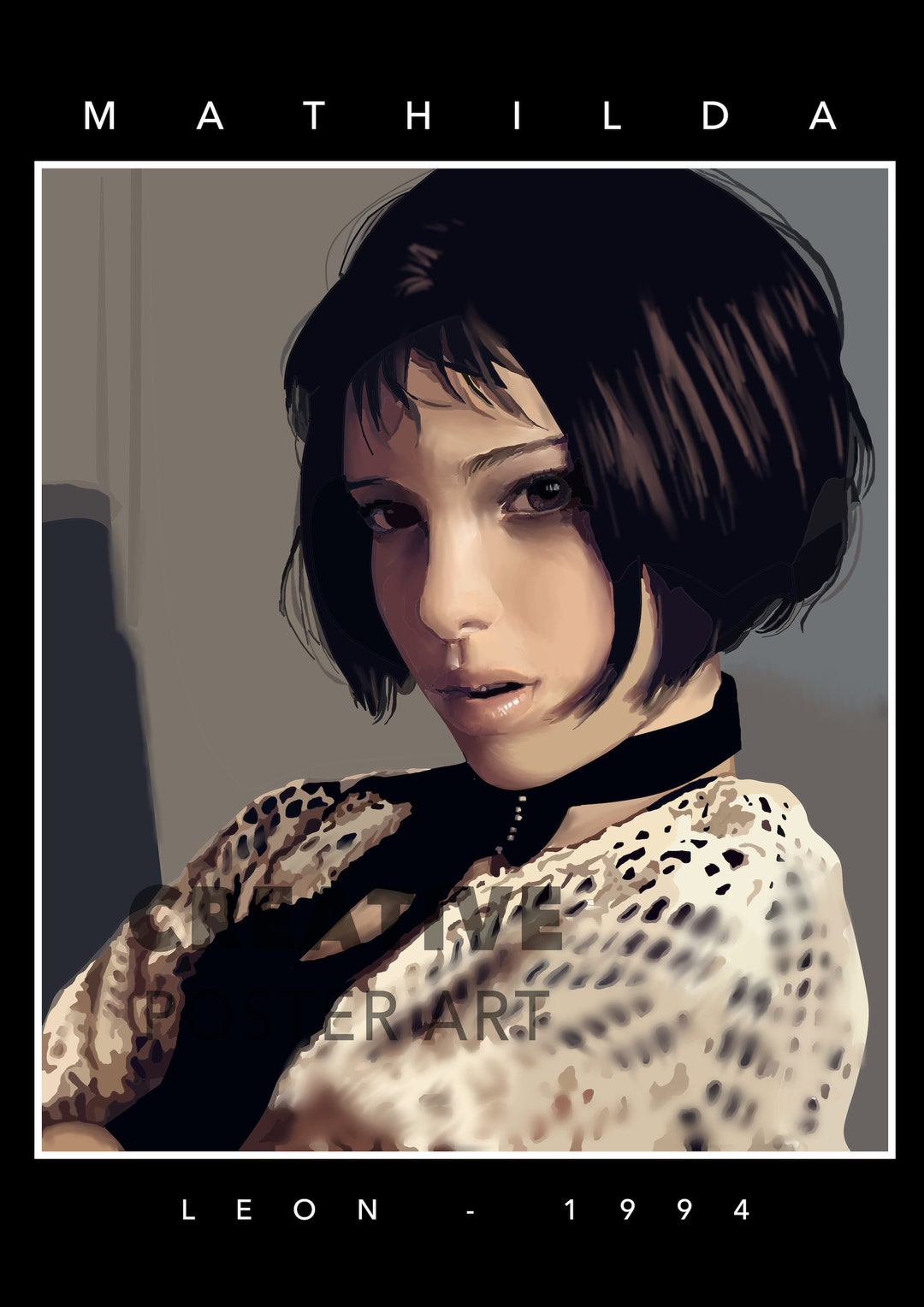 マチルダの肖像ポスター：レオン映画アートプリント - Etsy 日本