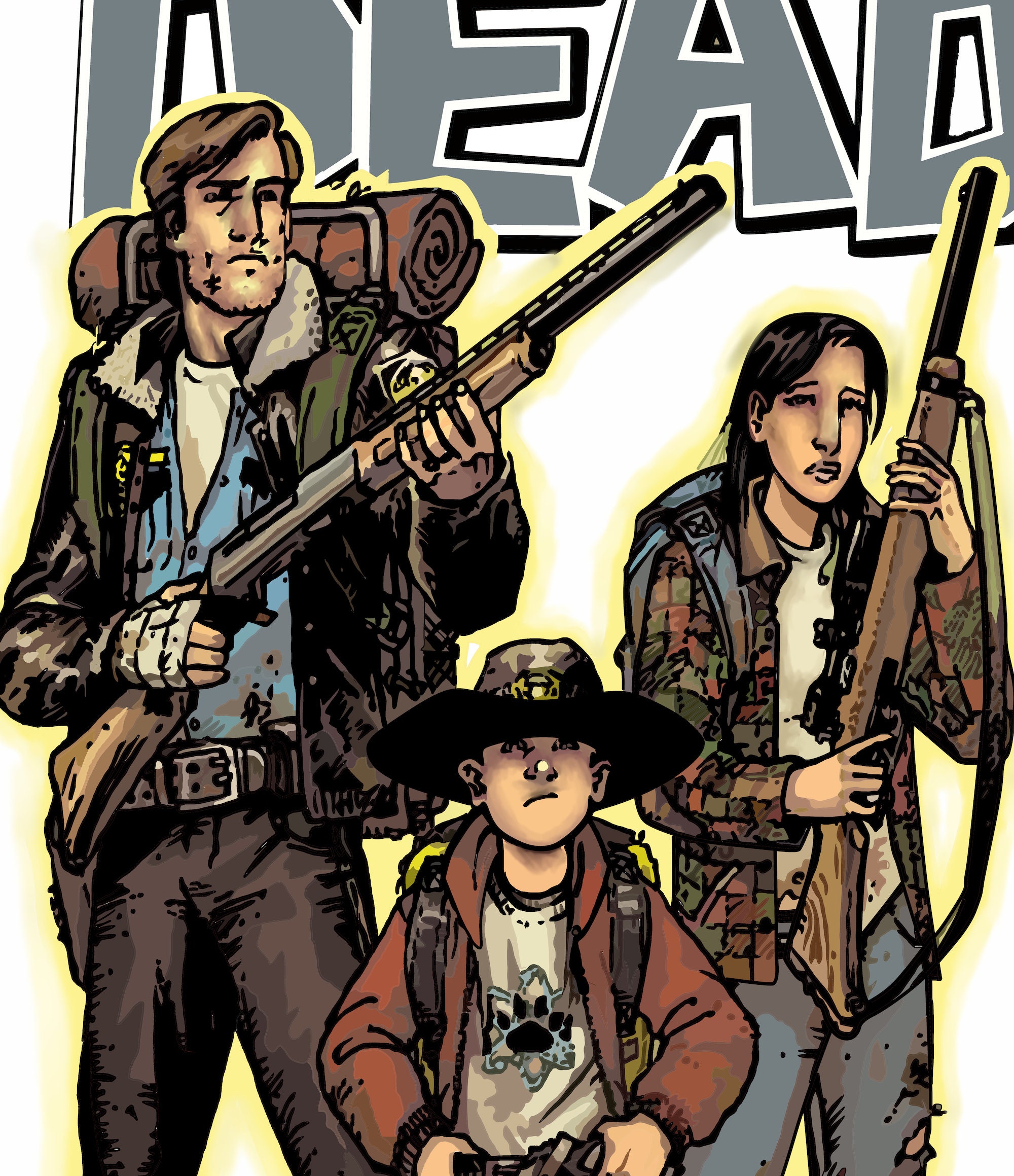 Walking Dead Comic Cover #3 Poster, Zombie Art Print - Etsy
