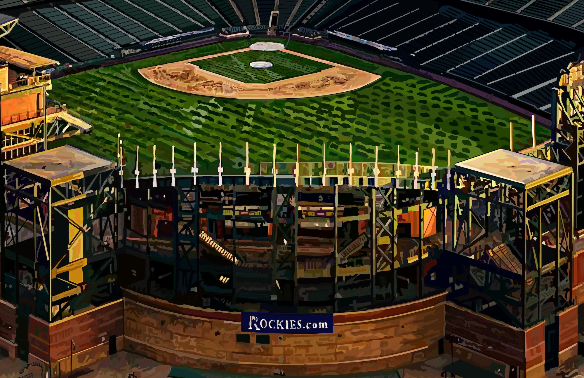 クアーズ・フィールド・コロラド・ロッキーズ野球スタジアムのアート