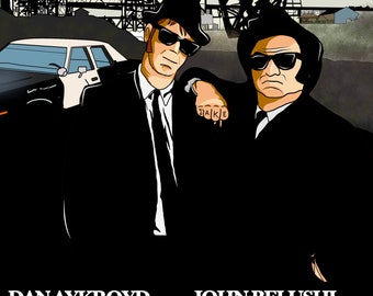 The Blues Brothers 直筆サイン入りポスター ブルースブラザーズ BLUES BROTHERS ブルースブラザーズ (公開 45周年 ) - THE BLUES