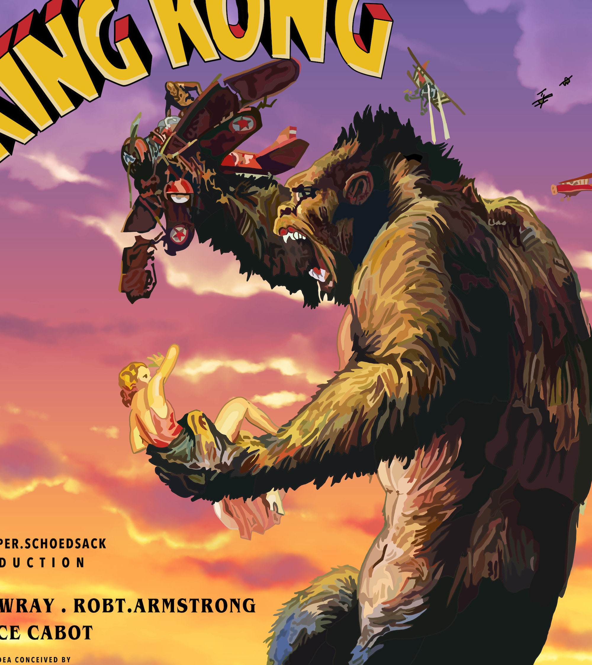 キングコングの映画ポスター：1933年の映画、SFウォールアート - Etsy 日本