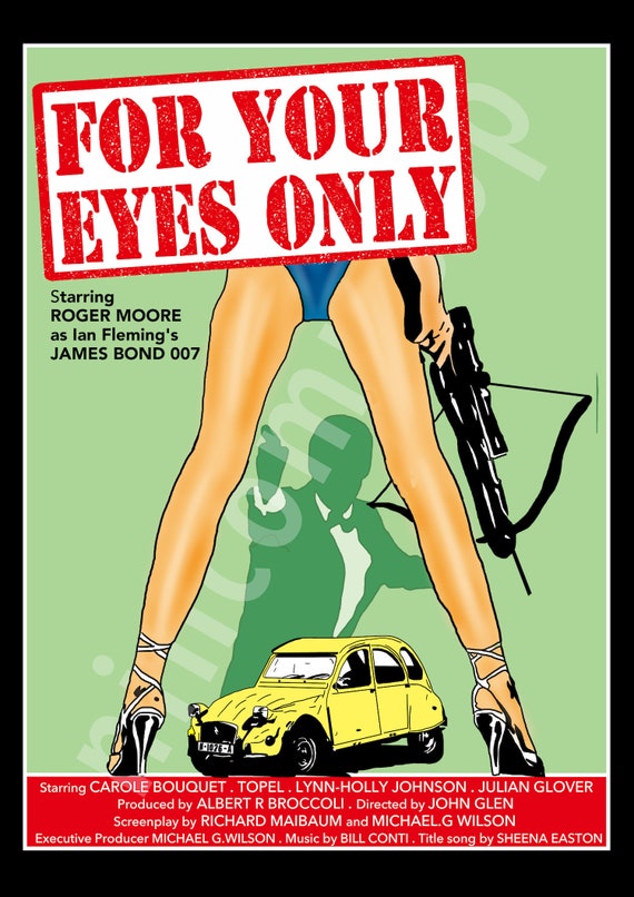 For Your Eyes Only 1981 Poster Etsy
