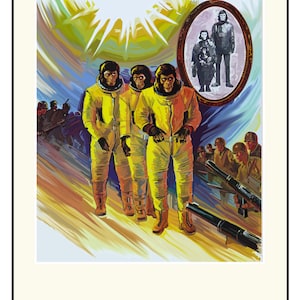 Escape from the Planet of the Apes Film Poster, Movie Poster Download, of the Apes Printable Movie Wall Art, Hand Drawn Artwork