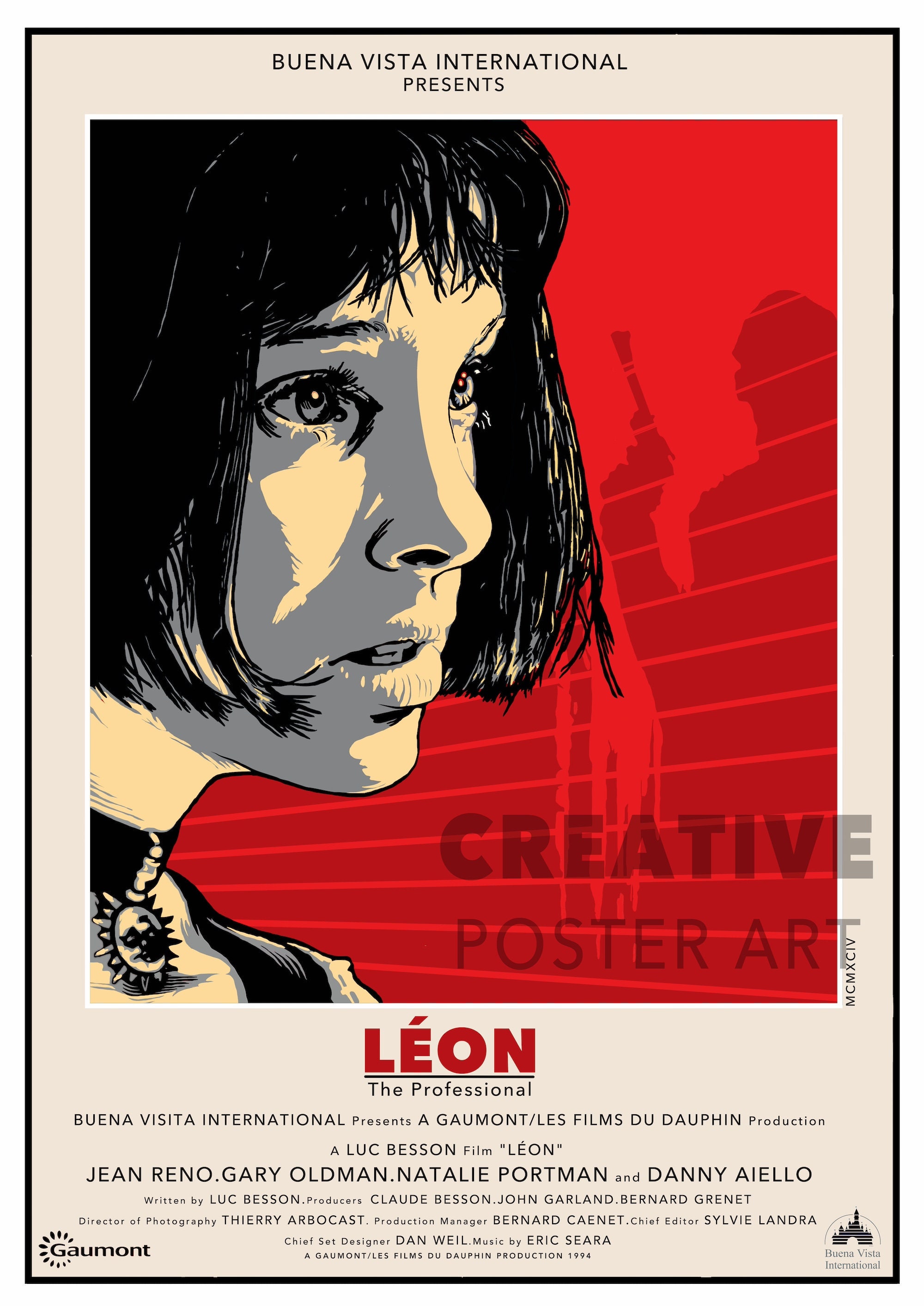 Leon Movie Poster: Hand Drawn Film Art Print