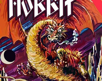 The Hobbit ZX Spectrum Game Poster, Hand Drawn Artwork (digital