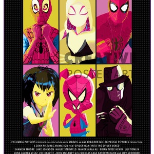 Spider-Man: Into the Spider-Verse Film Poster - Hand Drawn Artwork