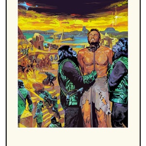 Planet of the Apes Movie Printable Poster, Movie Poster Download, of the Apes Movie Printable Wall Art, Unique Hand Drawn Artwork