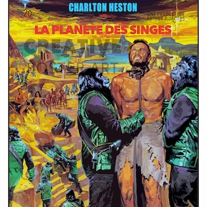 Planet of the Apes Poster,Planet of the Apes Poster, Planet of the Apes French Edition Poster Print, Planet of the Apes Film Poster