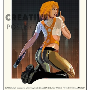 Fifth Element Poster: Hand Drawn Movie Art (Digital Download)