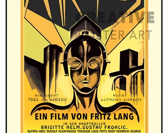Metropolis Movie Poster: Retro Sci-Fi Wall Art (Digital Download)