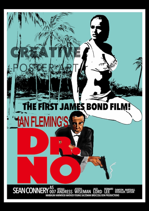 Dr No Poster, James Bond Dr No Poster, James Bond Art,Home