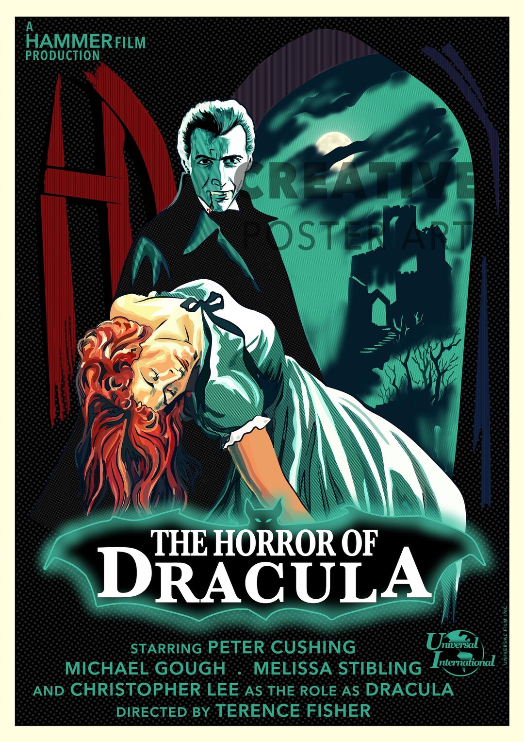 ビンテージ90s CASTELE OF HORROR ホラーポスター ドラキュラ Horror