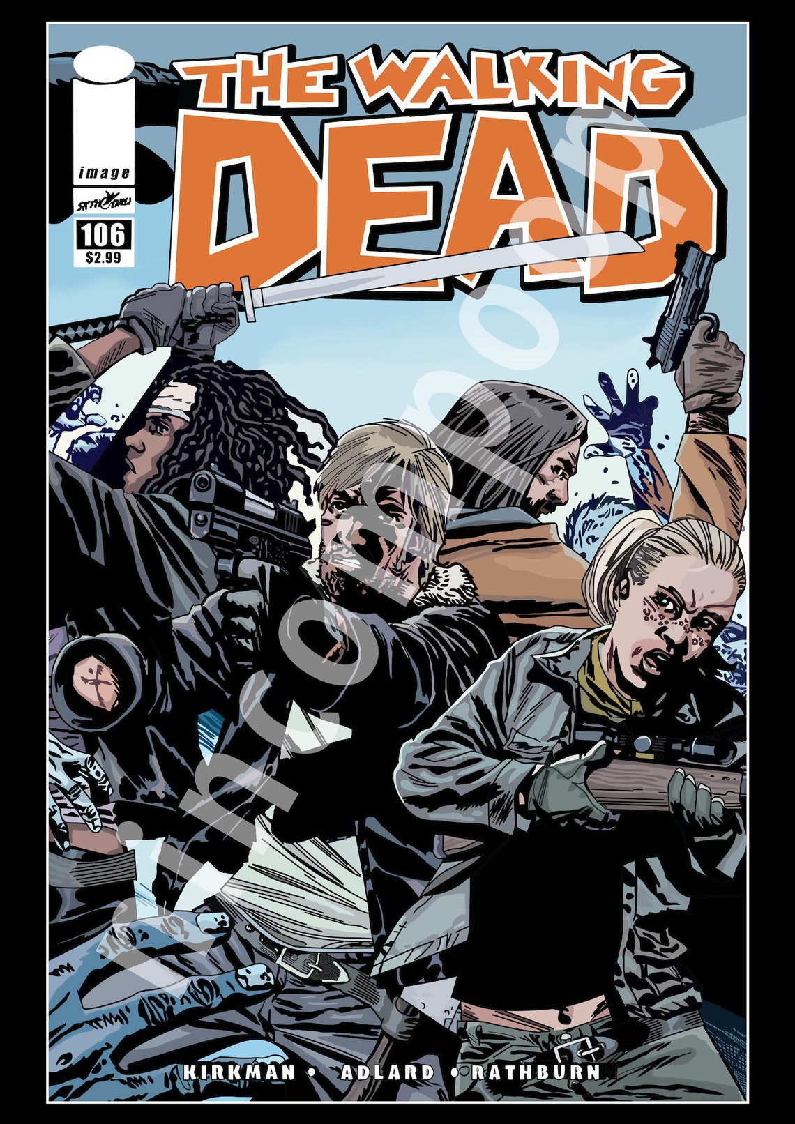 La copertina del fumetto The Walking