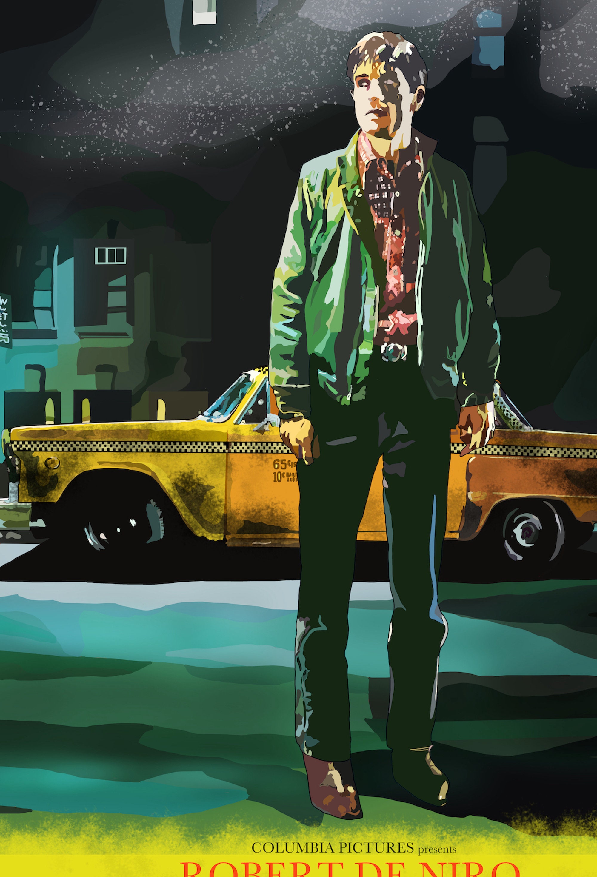 Póster De La Película 'Taxi Driver' (1976) Con Robert De Niro - Réplica En Varios Tamaños (A0 A MAXI)