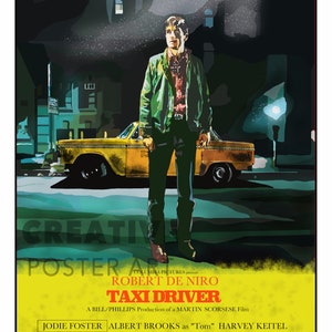 TAXI DRIVER アンティーク額入りポスター Taxi Driver print by Vintage Entertainment Collection