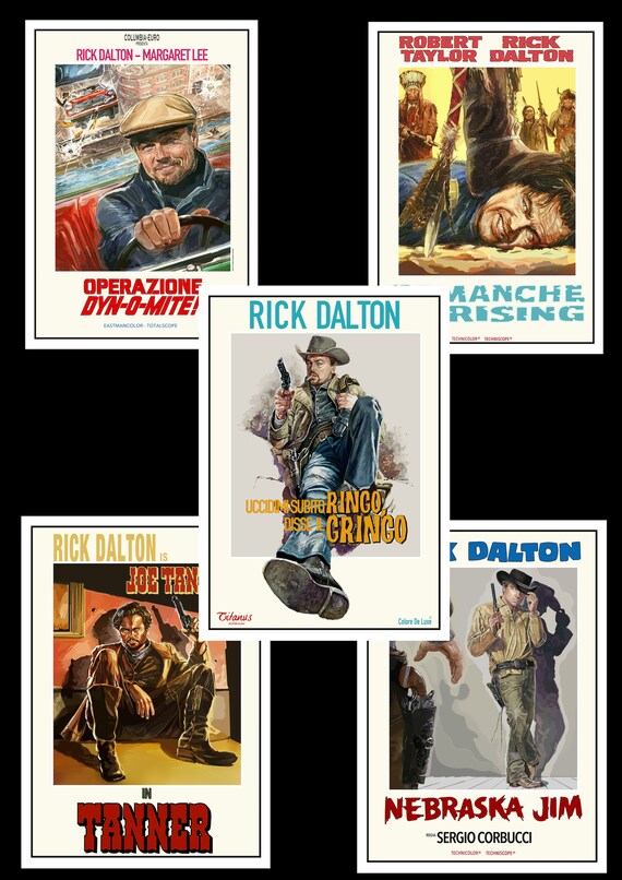 Rick Dalton Movie Poster Set Printable Download Rick Dalton Etsy UK