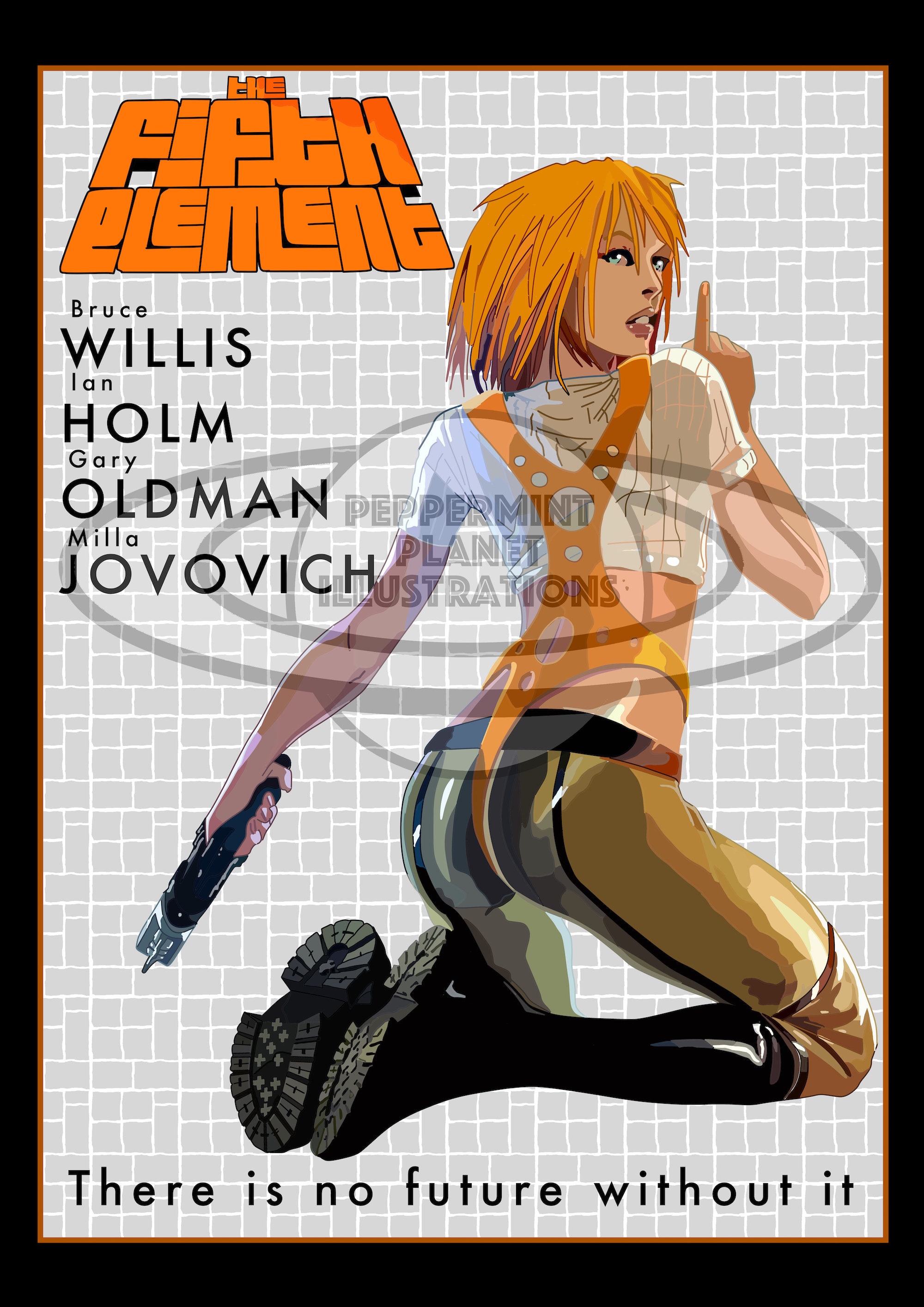 The Fifth Element movie poster Wall Art Digital Poster Noframe The Fifth Element movie poster Wall Art Digital Poster Noframe