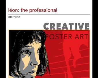 Leon Filmplakat: Handgezeichneter digitaler Kunstdruck