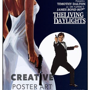 The Living Daylights Poster, James Bond Poster, Bond 007 Poster, Home Decor, Wandkunst, Movie Poster, Filmplakat
