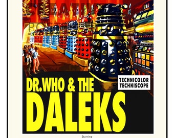 Dr Who DOCTOR WHO Original Art - DALEK Original Acrylic Canvas