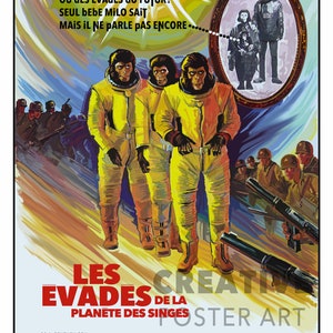 Escape from the Planet of the Apes Poster,Planet of the Apes Poster, Planet of the Apes French Edition Poster Print