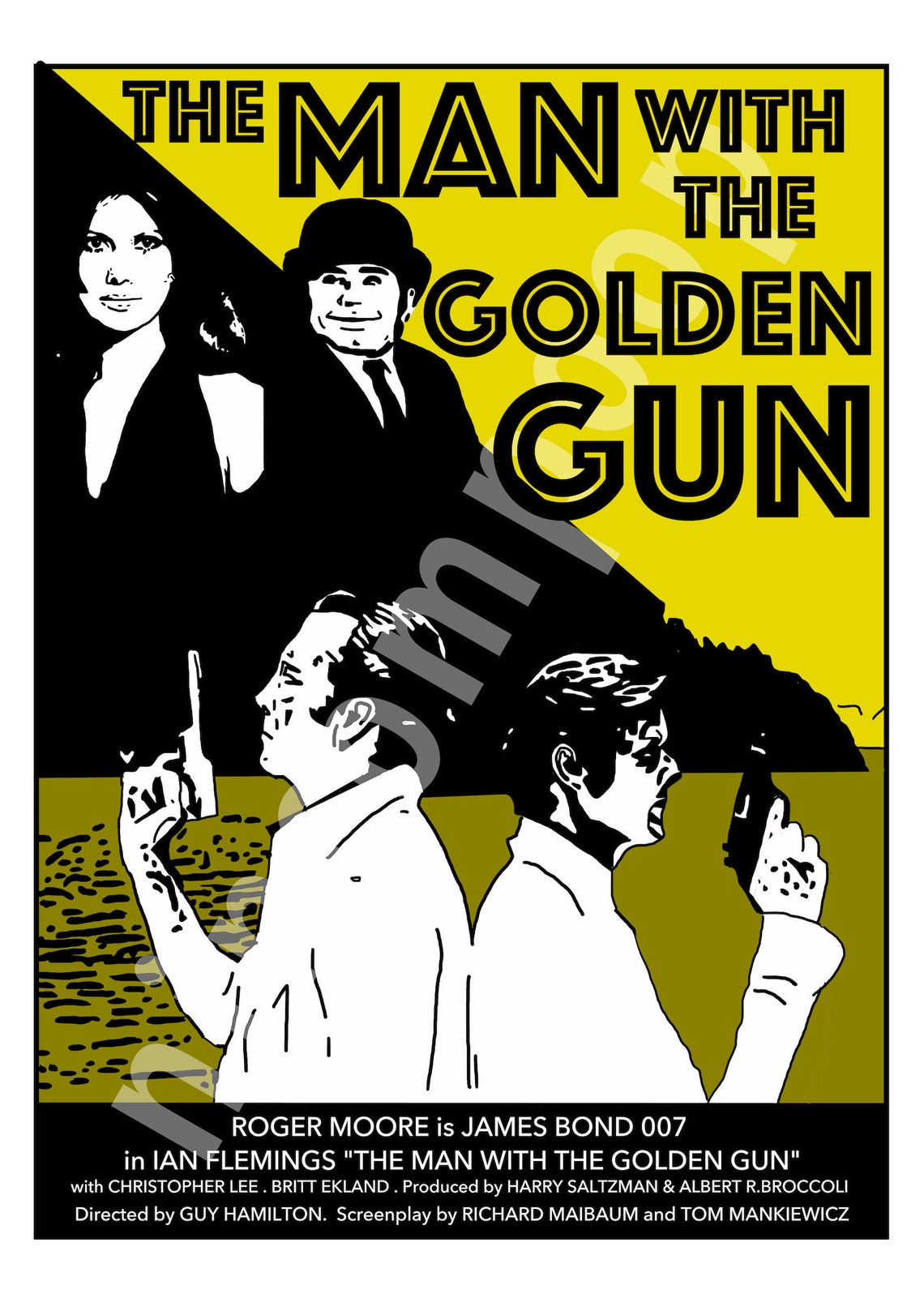 The Man with the Golden Gun 1974 Poster | Etsy